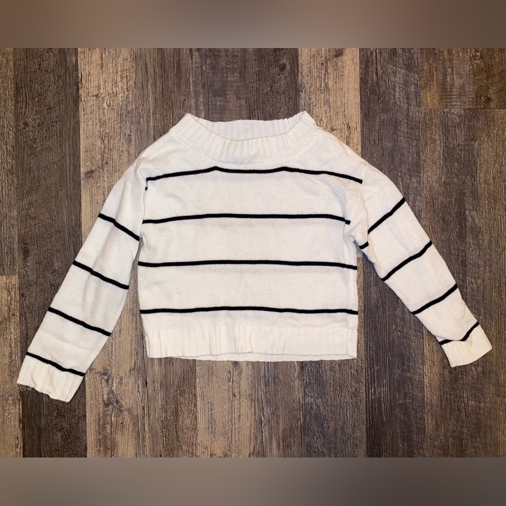 H&M Black and White Striped Sweater